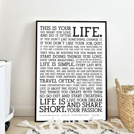 THE HOLISTEE MANIFESTO PRINTING ON CANVAS