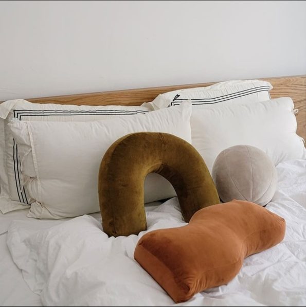 freeform velvet cushion