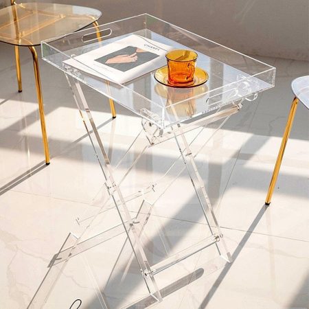 FOLDABLE ACRYLIC SIDE TABLE