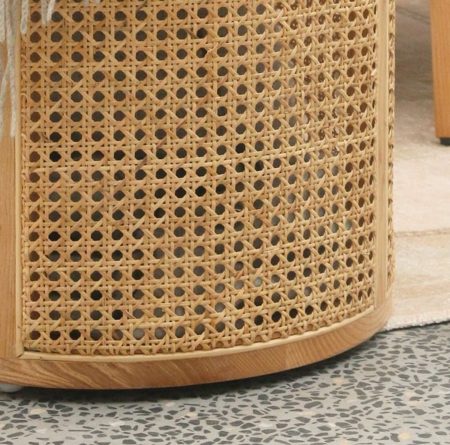 ROUND RATTEN SIDE TABLE - MyDollsHouse